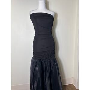 Staud Strapless Navy and Black Gown Sz 2